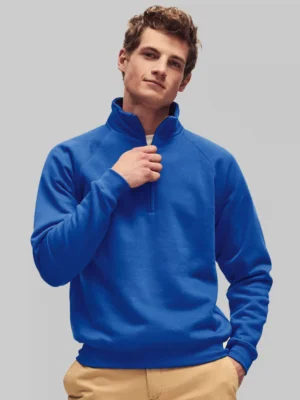 FRUIT OF THE LOOM ZIP NECK SWEATSHIRT 620320