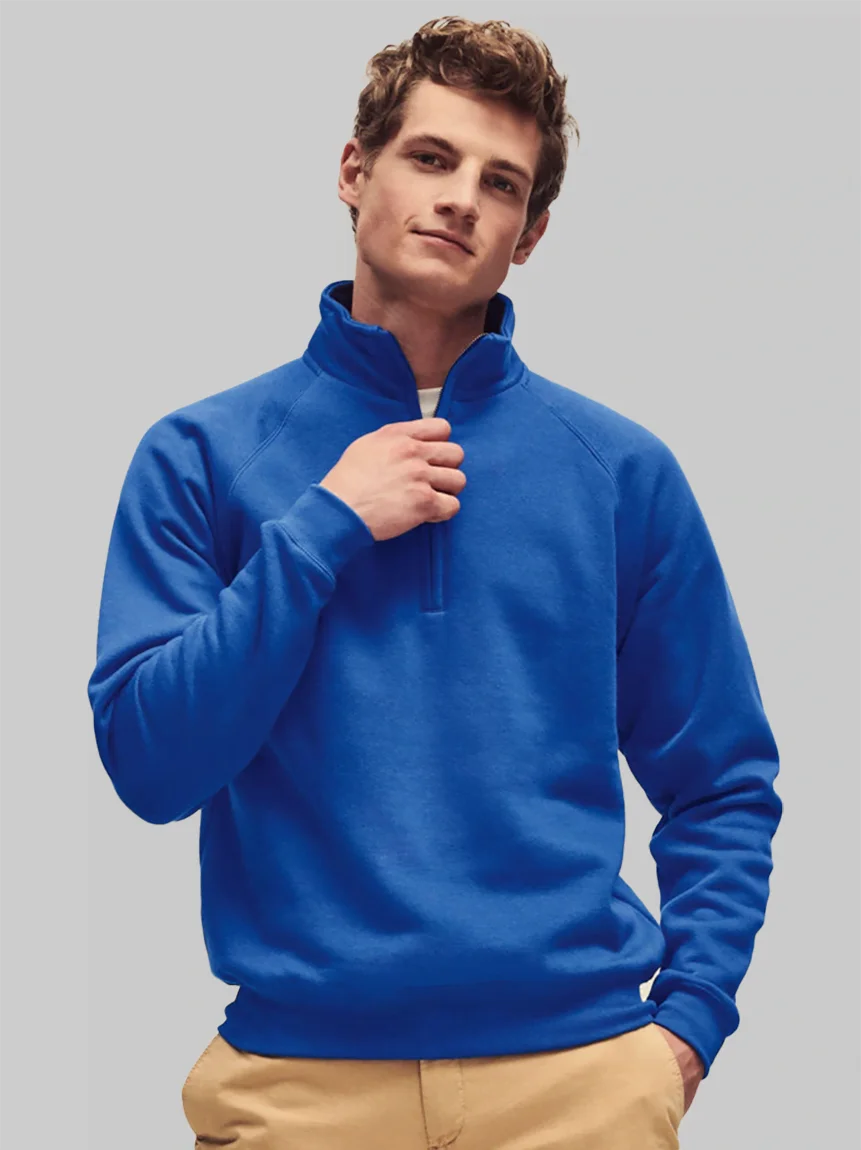 FRUIT OF THE LOOM ZIP NECK SWEATSHIRT 620320 - Texpro Print and